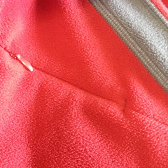 Womens Sz XL Red/Gray Lightweight Fleece Pockets Full Zip Champion Vest - Picture 6 of 8